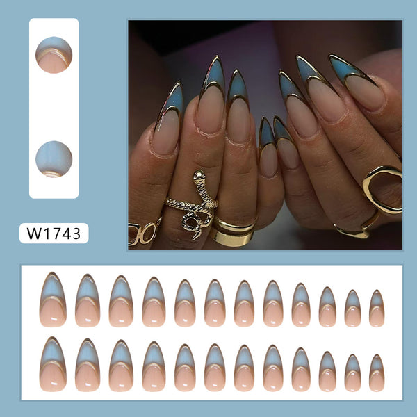 12 Sizes-24 Pcs Press On Nails W1743