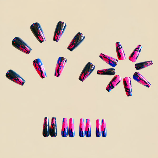 12 Sizes-24 Pcs Press On Nails Y1187