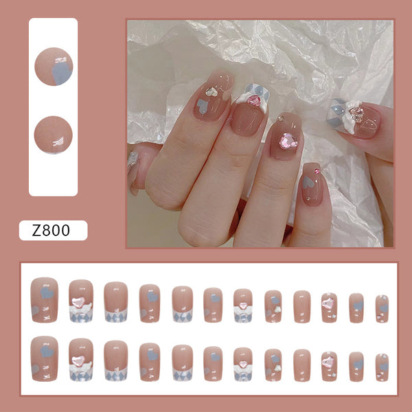 12 Sizes-24 Pcs Press On Nails Z800