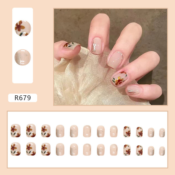 12 Sizes-24 Pcs Press On Nails R679
