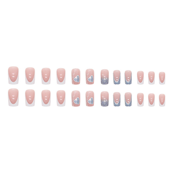 12 Sizes-24 Pcs Press On Nails W739