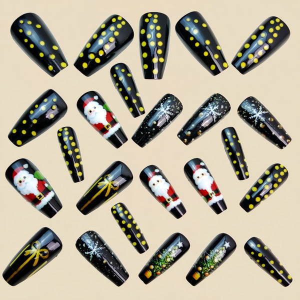 12 Sizes-24 Pcs Press On Nails Y1244