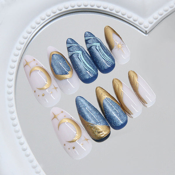 12 Sizes-24 Pcs Press On Nails W2117