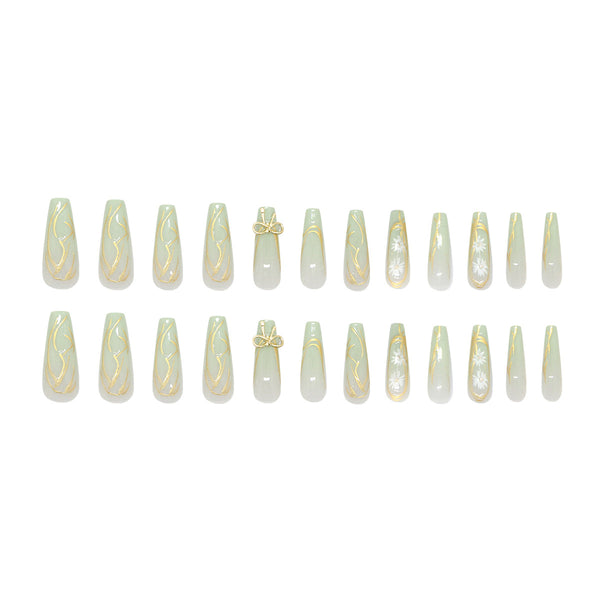 12 Sizes-24 Pcs Press On Nails Z1047
