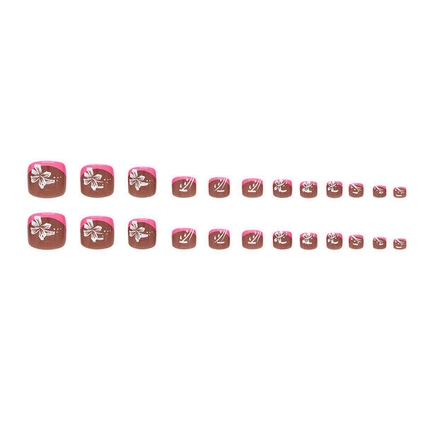 12 Sizes-24 Pcs Press On Nails F185