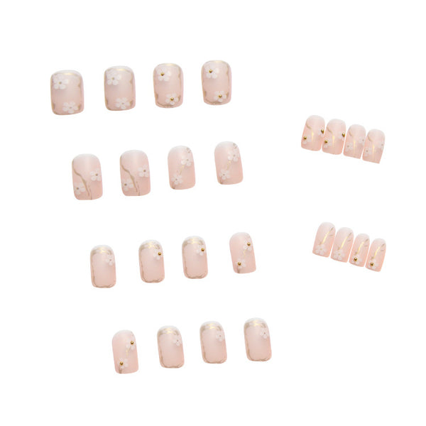 12 Sizes-24 Pcs Press On Nails Z089