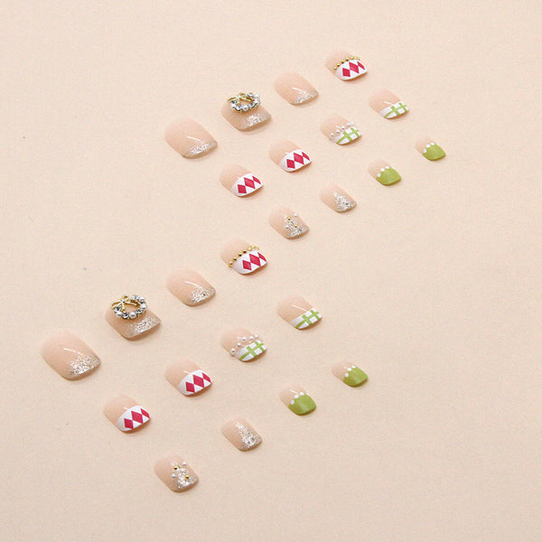 12 Sizes-24 Pcs Press On Nails Z542
