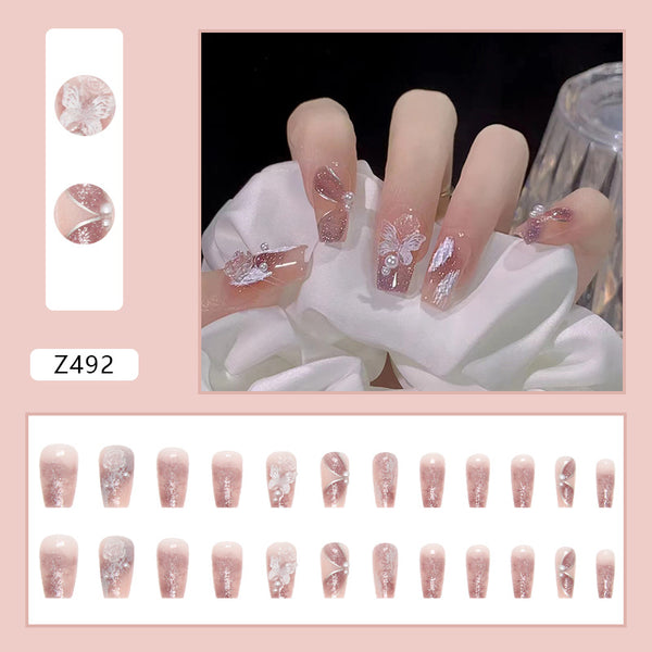 12 Sizes-24 Pcs Press On Nails Z492