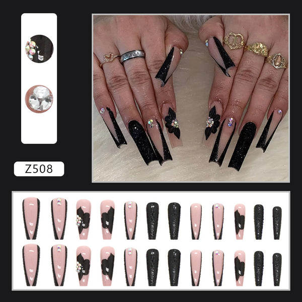 12 Sizes-24 Pcs Press On Nails Z508