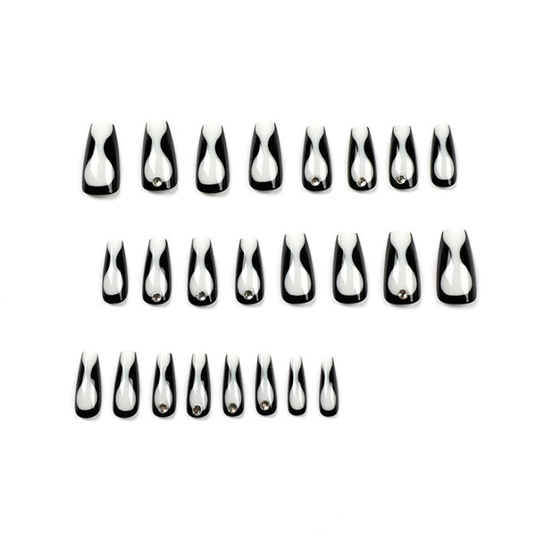 12 Sizes-24 Pcs Press On Nails JP1741