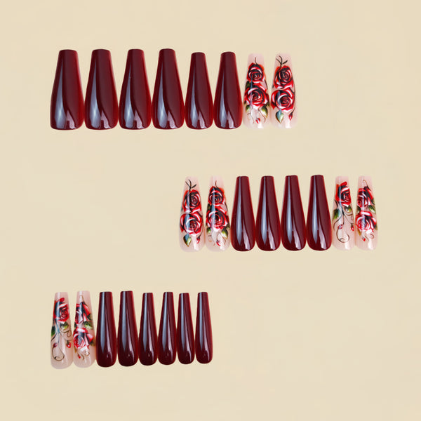 12 Sizes-24 Pcs Press On Nails Y1715