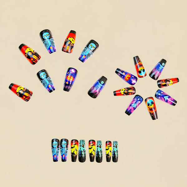 12 Sizes-24 Pcs Press On Nails Y1038