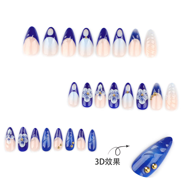 12 Sizes-24 Pcs Press On Nails JP3907