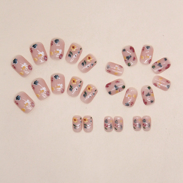 12 Sizes-24 Pcs Press On Nails W1410