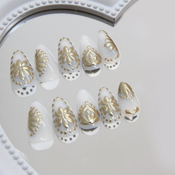 12 Sizes-24 Pcs Press On Nails W1735