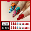 12 Sizes-24 Pcs Press On Nails Y236