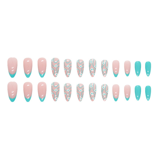 12 Sizes-24 Pcs Press On Nails W1039