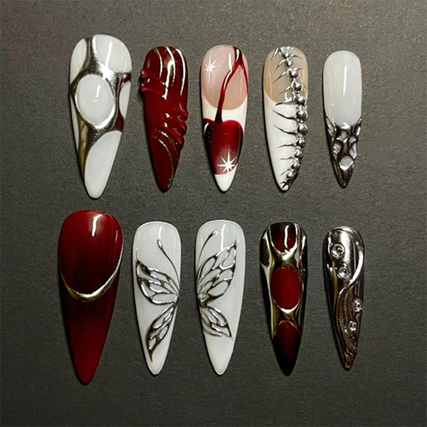 12 Sizes-24 Pcs Press On Nails Z1106