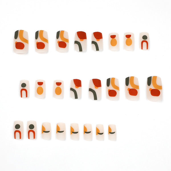 12 Sizes-24 Pcs Press On Nails JP1611