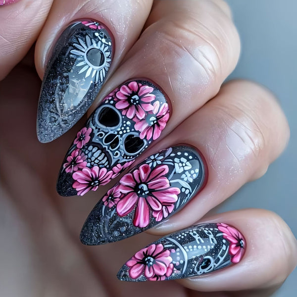 12 Sizes-24 Pcs Press On Nails Y1077