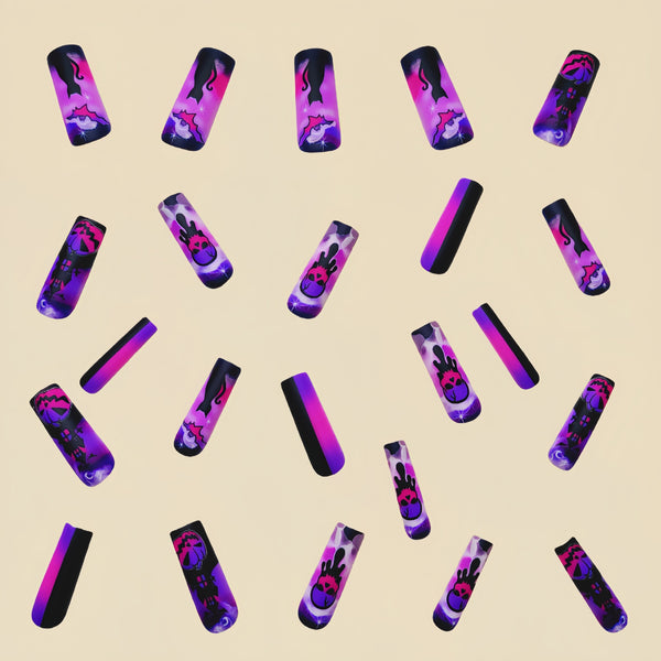 12 Sizes-24 Pcs Press On Nails Y213
