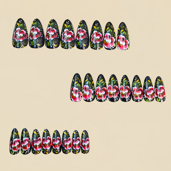 12 Sizes-24 Pcs Press On Nails Y1786