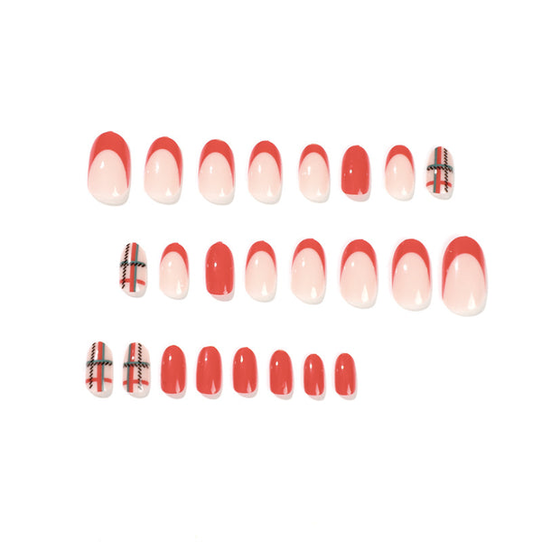 12 Sizes-24 Pcs Press On Nails JP1895