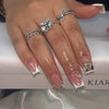 12 Sizes-24 Pcs Press On Nails JP4298