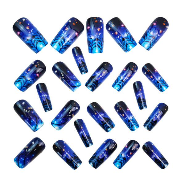 12 Sizes-24 Pcs Press On Nails Y1544