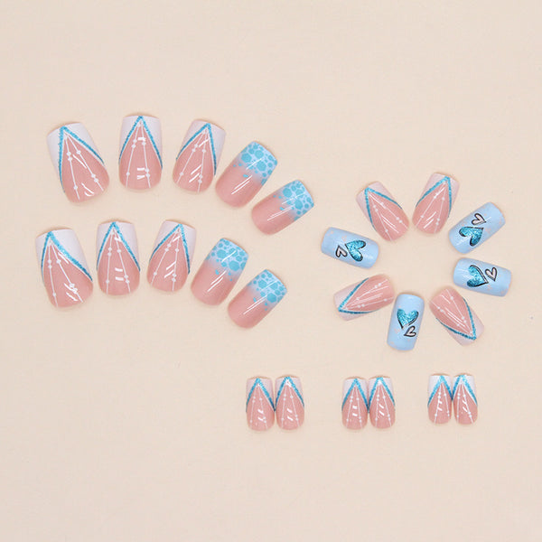 12 Sizes-24 Pcs Press On Nails W592