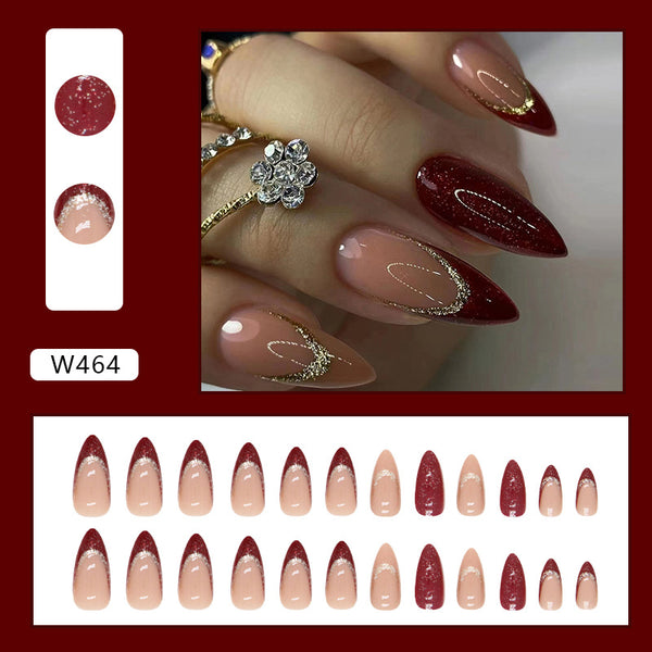 12 Sizes-24 Pcs Press On Nails W464