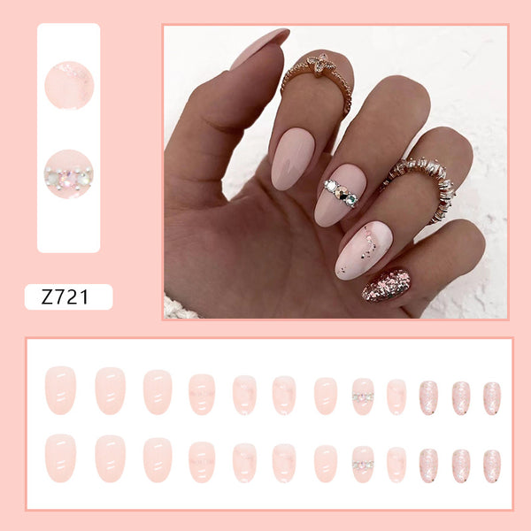12 Sizes-24 Pcs Press On Nails Z721