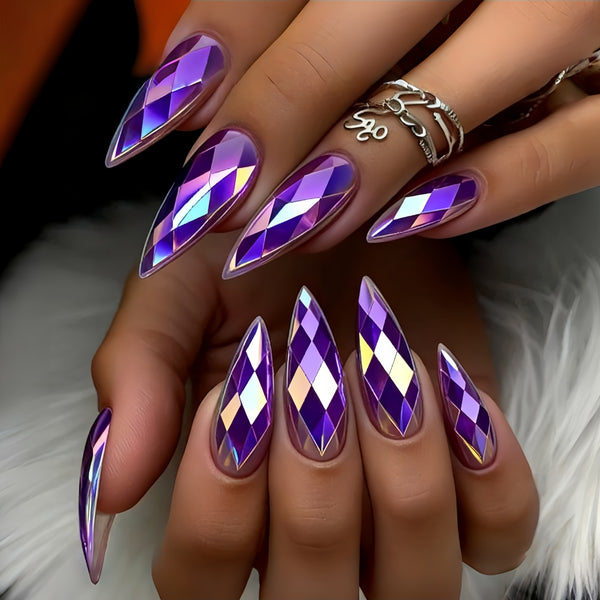 12 Sizes-24 Pcs Press On Nails Y1335