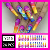 12 Sizes-24 Pcs Press On Nails Y215