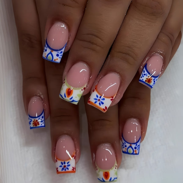 12 Sizes-24 Pcs Press On Nails Y1389