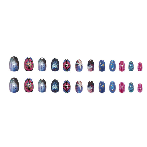 12 Sizes-24 Pcs Press On Nails W2031