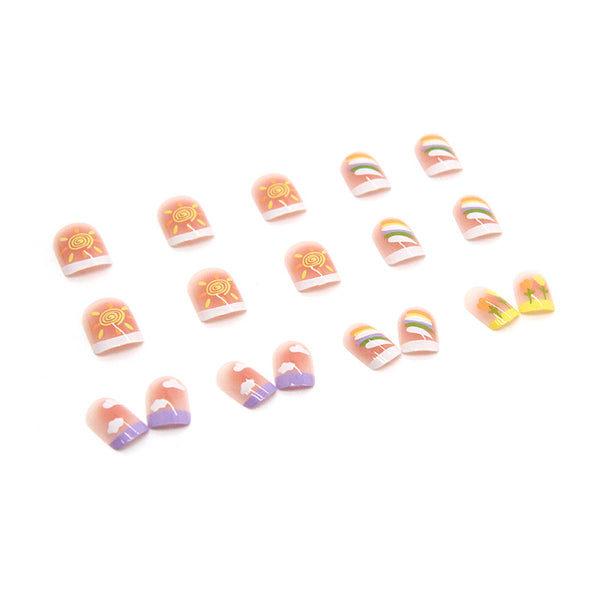 12 Sizes-24 Pcs Press On Nails R583
