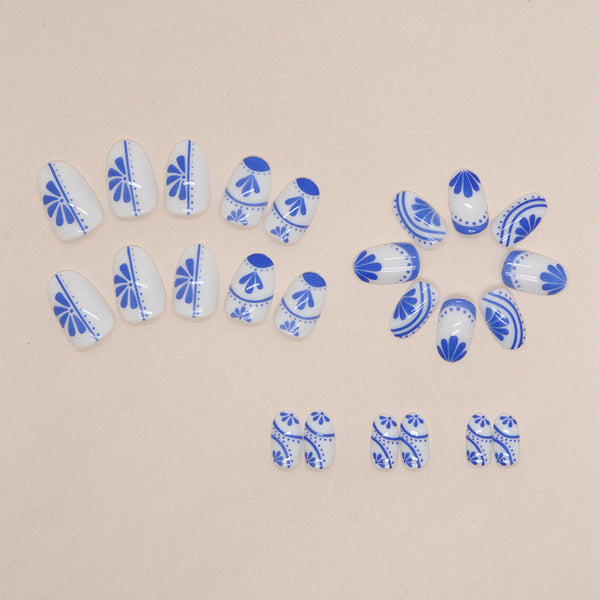 12 Sizes-24 Pcs Press On Nails W1200