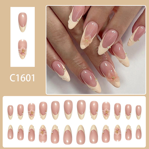 12 Sizes-24 Pcs Press On Nails C1601
