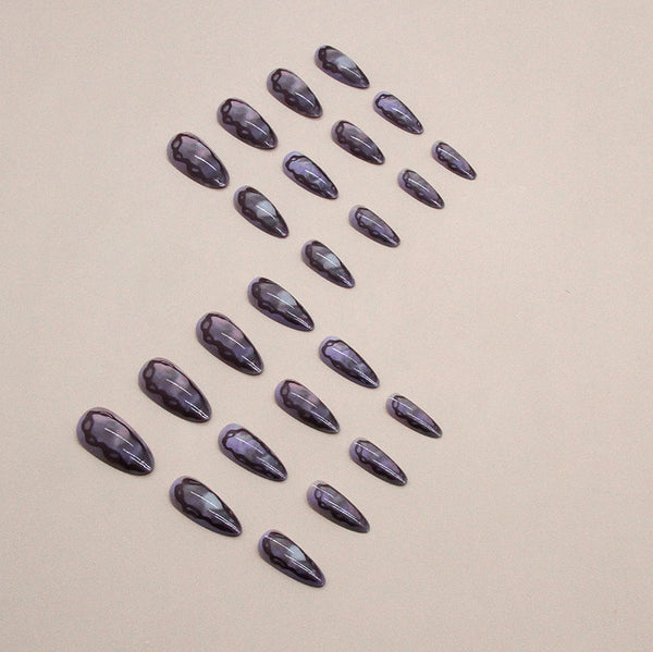 12 Sizes-24 Pcs Press On Nails W1310