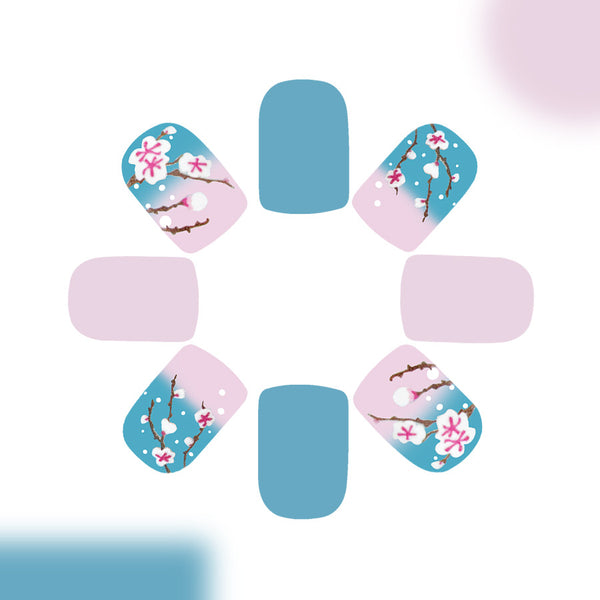 12 Sizes-24 Pcs Press On Nails C930