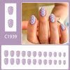 12 Sizes-24 Pcs Press On Nails C1939