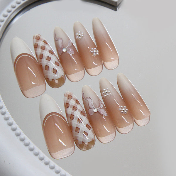 12 Sizes-24 Pcs Press On Nails Z897