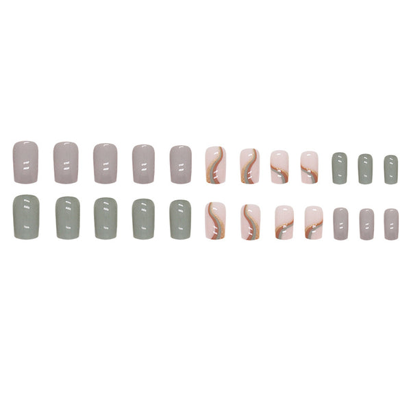 12 Sizes-24 Pcs Press On Nails W1059