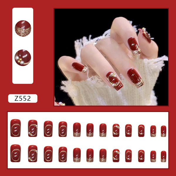 12 Sizes-24 Pcs Press On Nails Z552