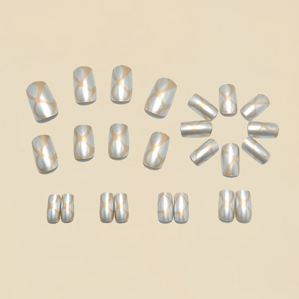 12 Sizes-24 Pcs Press On Nails Y1515