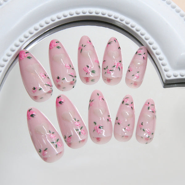 12 Sizes-24 Pcs Press On Nails W1893