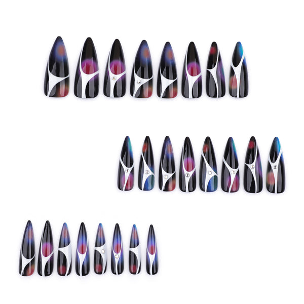 12 Sizes-24 Pcs Press On Nails JP3517