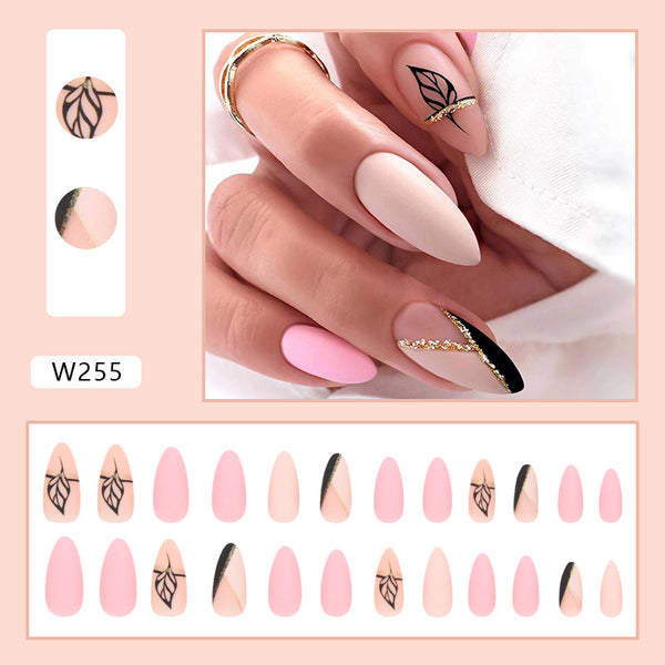 12 Sizes-24 Pcs Press On Nails W255