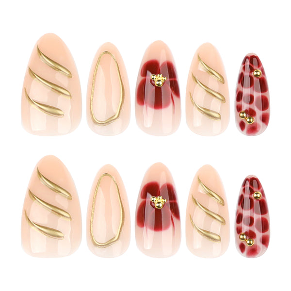 12 Sizes-24 Pcs Press On Nails JP3871